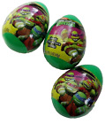3 œufs de Pâques adolescents mutants tortues ninja verts 4 pouces scellés de collection