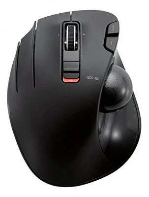 ELECOM M-XT4DRBK mouse trackball wireless left hand 6 button black Japan - Image 1 of 4