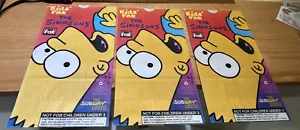 The Simpsons Rare Subway lunch bag 1997( Lot Of 3 ) Nice Original Shape Unused - Picture 1 of 12