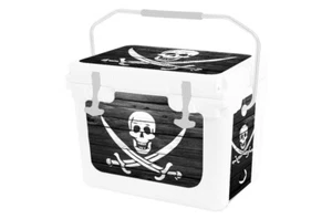 Vinyl Cooler Wrap fits RTIC 20qt 'New Model' | Decal Skin L+I Pirate Flag - Picture 1 of 8