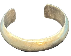 Vtg Native Southwest Sterling Silver Cuff Bracelet Signed KS *Damaged READ - Picture 1 of 11