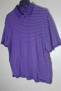 Falls Creek Sz Large Mens Polo Button Collar Short Sleeve Striped shirt - Picture 1 of 6