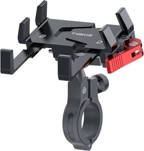 Tiakia Bike Phone Mount Holder, Aluminum Motorcycle Mount, Black Red - Picture 1 of 7