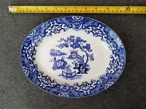 Antike Alfred Meakin 'Nankin' 10,5" ovale Platte (1907-1914 Periode) - Bild 1 von 7