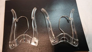 Pair of clear Vintage Folding Plastic Travel Hangers Celebrity Inc Style, NY USA - Picture 1 of 6