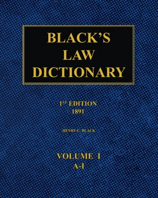 Black'S Law Dictionary – 1St Edition (1891): Volume 1 - Image 1 of 4