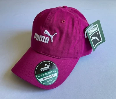 Puma Women’s Pink Adjustable Hat Logo Cap One Size 100% Cotton - Image 1 of 4