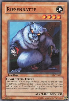 YuGiOh Riesenratte SD7-DE003 Common Excellent 1st - Bild 1 von 2