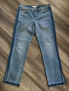 Lucky Brand Distressed Vented Cuff Straight Jeans Selvedge Damen Gr. 8/29 Jeans - Bild 1 von 13