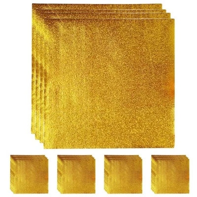 200 Pcs Golden Aluminium Foil Paper Wrapping Paper For Candy Gift Packaging - image 1 of 4