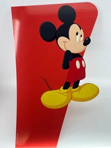 Vintage Disney Store Mickey Mouse rot gestanztes Display Schild 32"x14" Promo - Bild 1 von 5