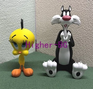 2pcs Looney Tunes Sylvester and Tweety 3D Handmade 5.5inch Toy - Picture 1 of 5