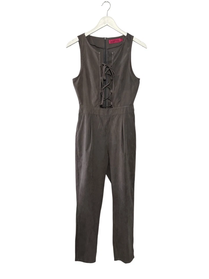 Macacão sem mangas Boohoo com cadarço cor argila - 4 - Imagem 1 de 4