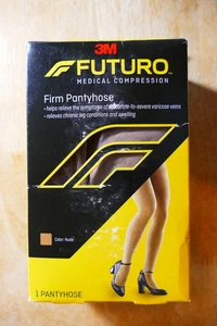 Futuro Firm Pantyhose Medical Compression Leg Swelling Relief Nude 3M - Picture 1 of 2