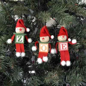 Handcrafted Alphabet Christmas Ornament /Party Favor-You pick Alphabet Letter(s) - Picture 1 of 3