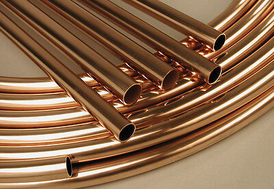 Copper Microbore 8mm-10mm-15mm-22mm Copper Pipe Tube - ALL Lengths Available • 3.05£