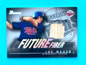 Bate usado Joe Mauer 2003 Bowman "Future Fiber" juego #FF-JM Minnesota Twins - Imagen 1 de 2