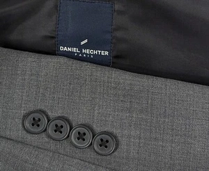 Daniel Hechter Paris Men’s Gray Crosshatch Wool Blazer Sport Coat Jacket 38S - Picture 1 of 8