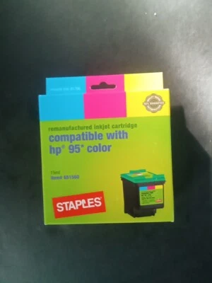 Brand New Staples Inkjet Catriidge compatible with HP 95 Color 12 ml. SIH-R170C - Image 1 of 3