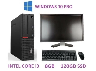IBM LENOVO SFF PC Intel Core i3 6100 3.7GHz 8GB DDR3 RAM 120GB SSD Window 10 Pro - Image 1 of 4