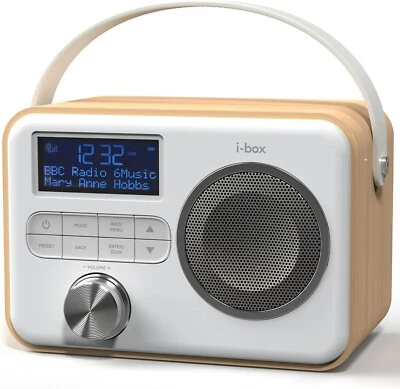 i-Box Atune DAB/DAB+/FM Portable Radio with Bluetooth Speaker USB Charging - Image 1 of 4