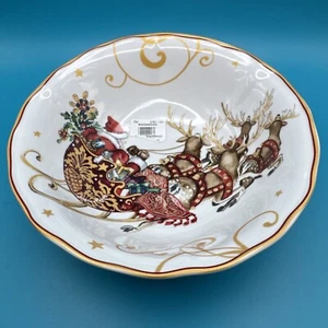 Williams Sonoma BowlsTWAS THE NIGHT BEFORE CHRISTMAS Juego de 8" para servir sopa cereal - Imagen 1 de 5