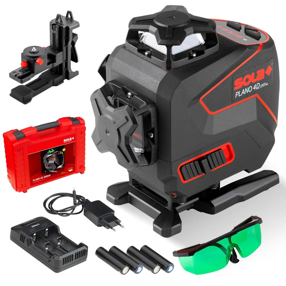 Multi-Linienlaser SOLA PLANO 4D grün 4 x 360° f. Trockenbau, Fliesenleger - Bild 1 von 1