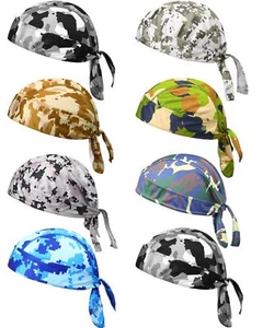8x Beanie Cap Skull Cap Pirate Hats for Men and Women Bandana Head Wrap Cycling - Picture 1 of 7