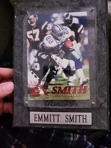 Emmitt Smith 6x8 NFL Dallas Cowboys w/ Card Vintage 90s - Picture 1 of 4