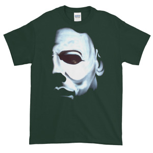 T-Shirt Michael Myers Maske Halloween grün groß und groß oder klein Grafik 
