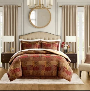 Croscill Queen Galleria 4 Piece Red Comforter Set - Picture 1 of 14