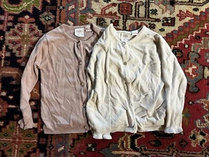 Zara Cardigan Sweater Button Lot White Lilac Purple Size 3-4 - Picture 1 of 3