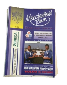 MACCLESFIELD TOWN V KIDDERMINSTER HARRIERS - CONFERENCIA VAUXHALL - 9/12/1995 - Imagen 1 de 1