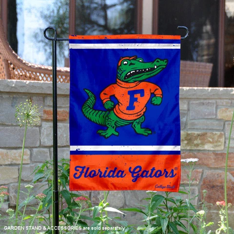 Florida UF Gators Vintage Retro Throwback Garden Flag and Yard Banner Cover