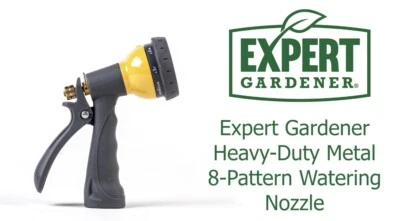 “NEW” Expert Gardener Heavy Duty 8 Pattern Spray Watering Nozzle Hose - Image 1 of 4