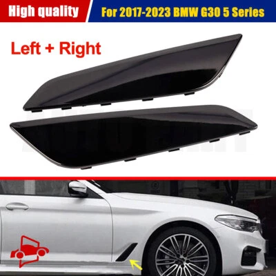 Pair Gloss Black Fender Duct Trim Left&Right Side For 2017-2020 BMW G30 5 Series Foto 1 de 4