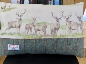 Harris Tweed & Voyage Stags, -Country Life- 24 x 16” Cushion Cover - ONE ONLY - Picture 1 of 10
