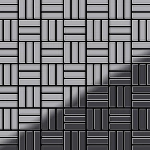 Mosaico azulejo metal macizo acero inoxidable alto brillo gris 1,6 mm tela de baloncesto-S-S-M - Imagen 1 de 3