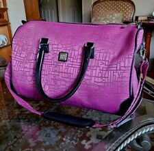 "DVF Diane Von Furstenberg" CARRY-ON Travel Bag, Dk. Pink/Black Luggage EUC