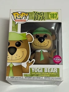 Hanna Barbera Yogi Bear Flocado 187 Exclusivo de EE. UU. Vinilo Pop En Protector - Imagen 1 de 9
