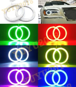 Anillo Halo RGB para Chrysler 300 11-16 Multicolor Ojo de Ángel Bluetooth DRL Flash - Imagen 1 de 12