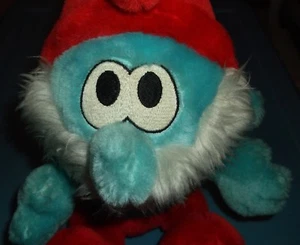 PEYO PAPA SMURF 4761 PLUSH STUFFED TOY 10 INCH APPLAUSE CLASSIC SMURF VINTAGE - Picture 1 of 9