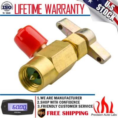 Self-Sealing A/C AC Can Tap Refrigerant Adapter Dispensing Valve 1/4 Freon Hose - Image 1 of 4