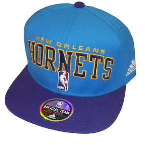 Adidas New Orleans Hornets Flat Brim Snapback Authentic Draft Hat