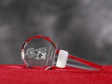 Russian Tsvetnaya Bolonka, Crystal Wine Stopper with Dog, Wine and Dog Lovers,UK