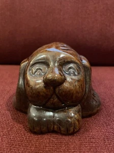 Vintage 7”x5” Brown Glazed Ceramic Cocker Spaniel Hand Crafted in Vietnam - Picture 1 of 7