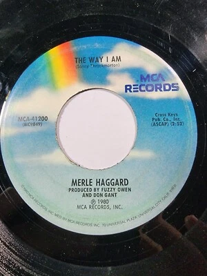 Merle Haggard – The Way I Am / Wake Up – MCA-41200 VG F41 - Image 1 of 2