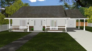 Small house plans - custom home design S0213 - Picture 1 of 3