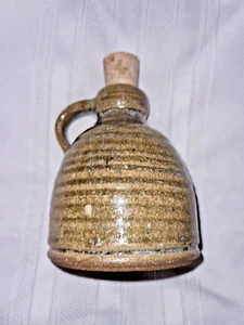 Vintage Jug Hand Painted Pottery Flower Pattern 5" Glazed Dakota Stoneware - Picture 1 of 8