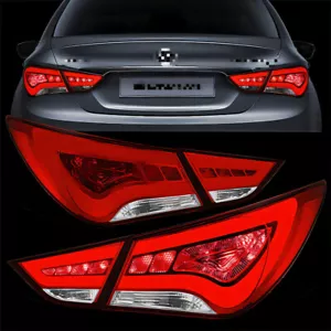 Full LED Tail Lights For 2011-2014 Hyundai Sonata Sedan 4-Dr Rear Lamps Assembly - Picture 1 of 13